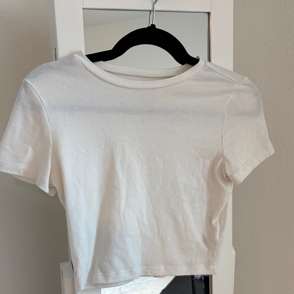 Wild Fable Classic White Crop Top